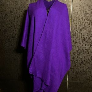 Purple knitted wrap